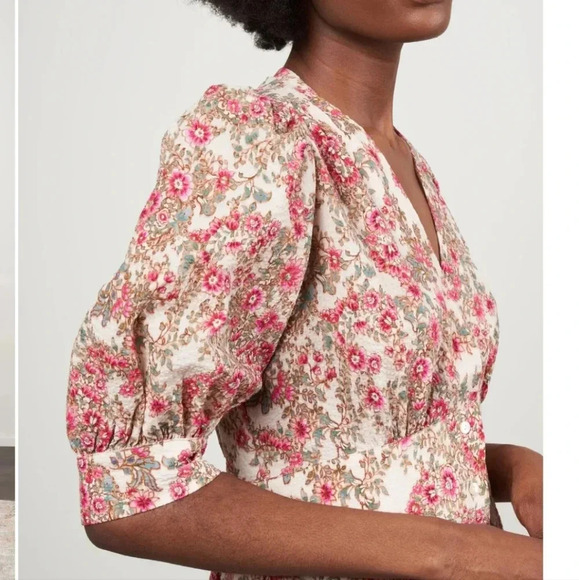 momoni louisiana dress - beige/rosa/verde 5047 - Picture 2 of 16